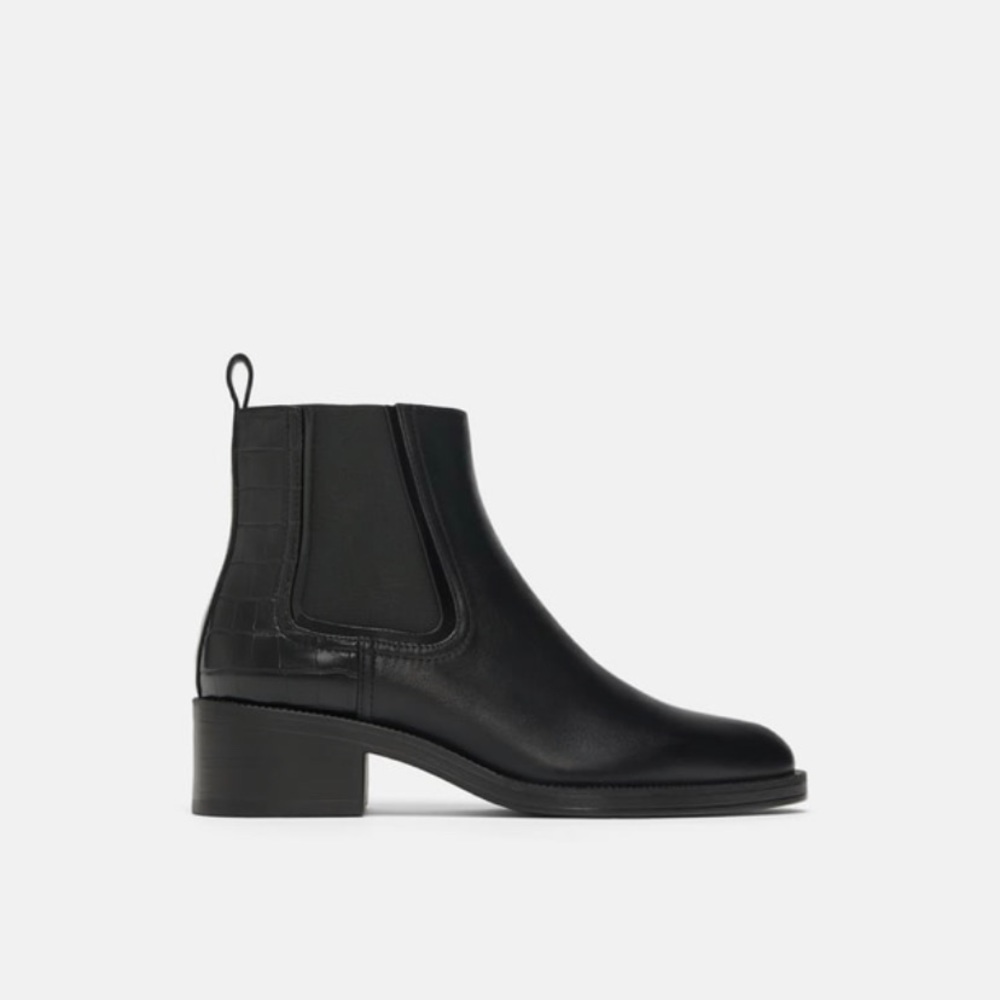 Zara Leather Ankle Boots